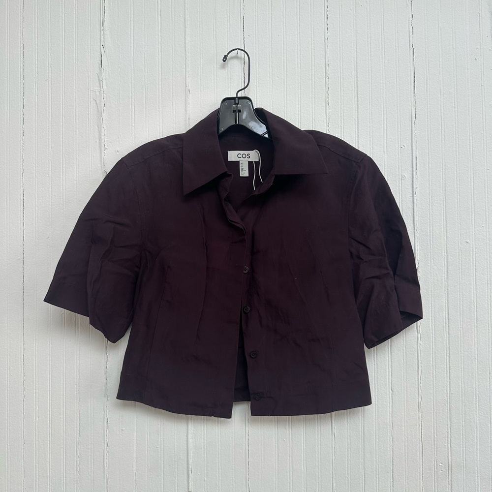 COS Women's Dark purple Button-Down Shirt